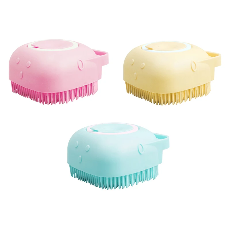 

Pet silica gel cleaning bath brush massage brush soft hair shampoo brush bath