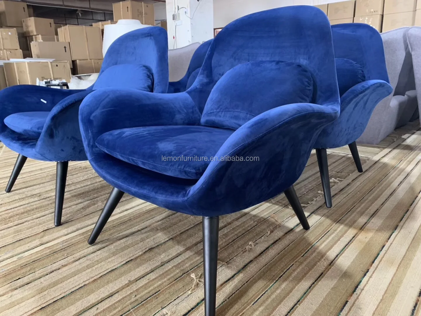 Nordic Single Sofa Chair Contemporary Contracted Fabric Lounge Chair