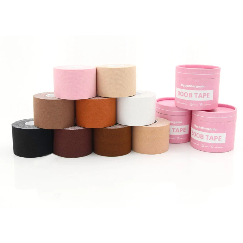 

Waterproof breathable and reusable sports tape boob tape for breast lifting up tape with small box