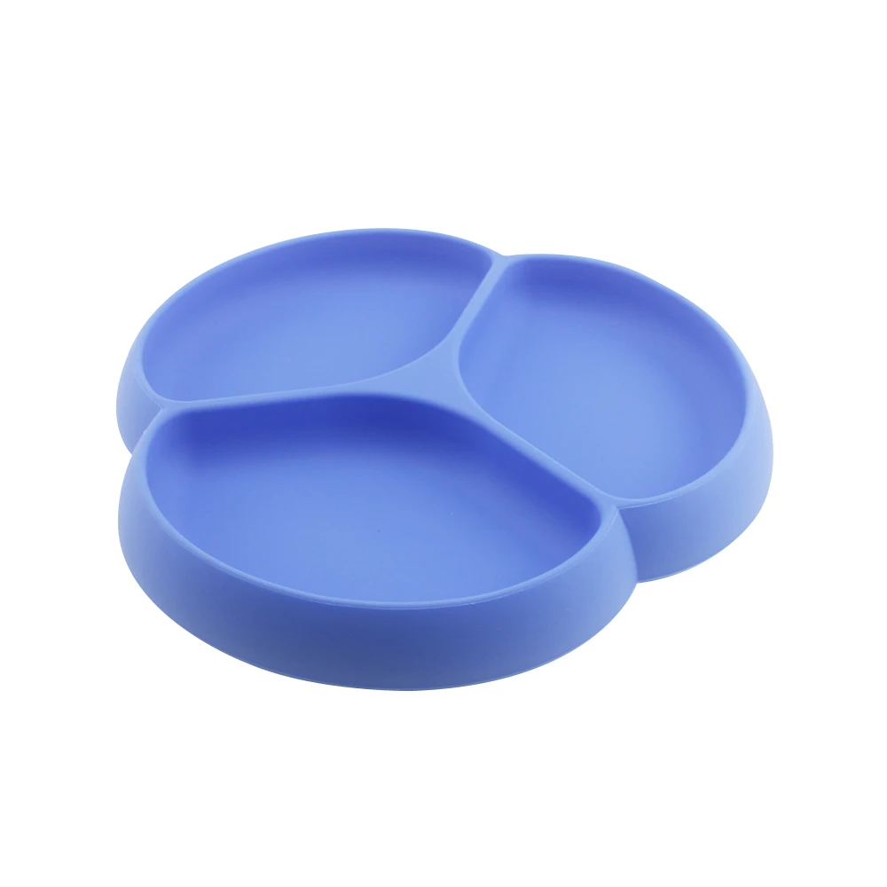 

Silicone Suction Plates for Toddlers, High Chair Baby Divided Feeding Food Plates Bowl