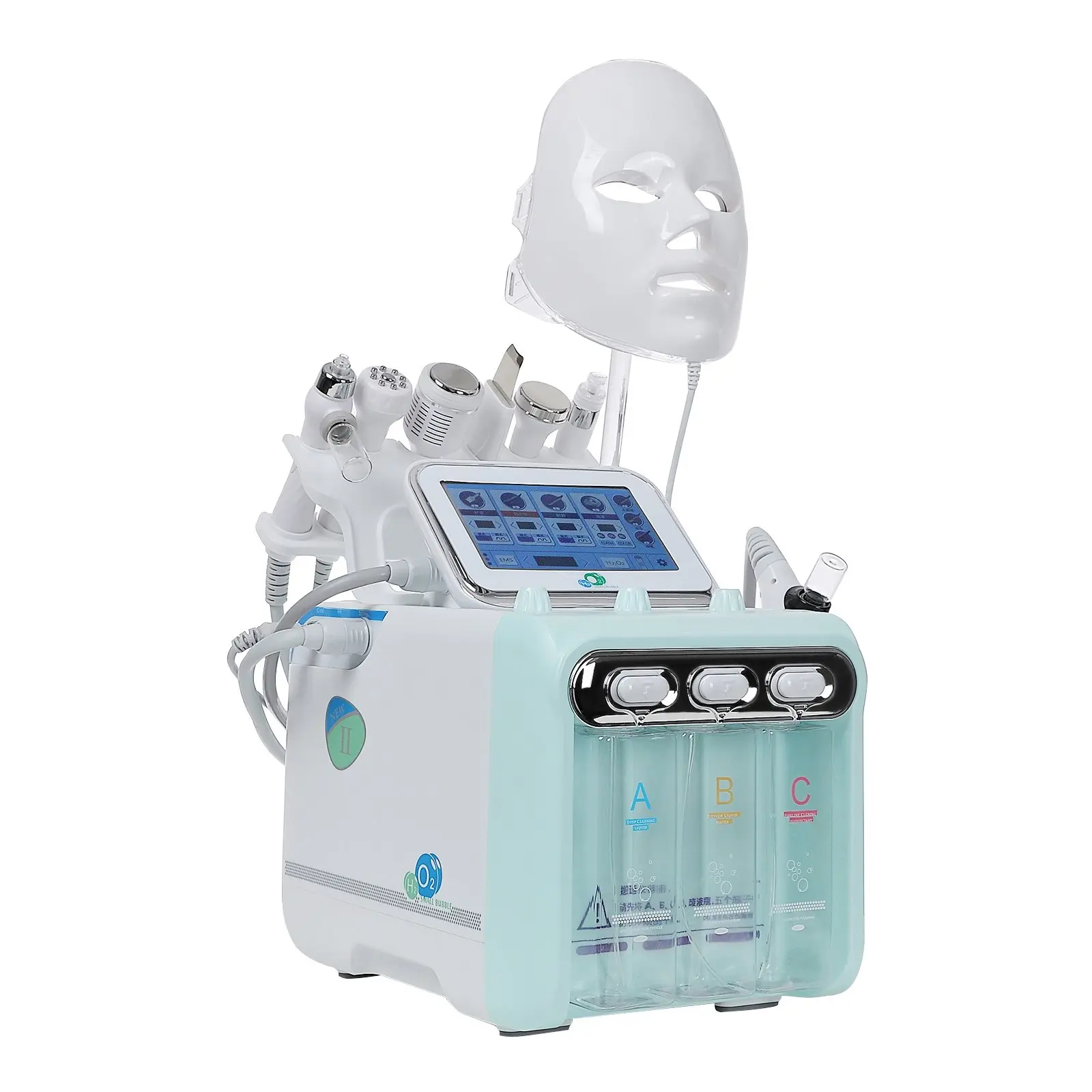 

8 en 1 multifuncional facial cleansing beauty oxygen therapy machine