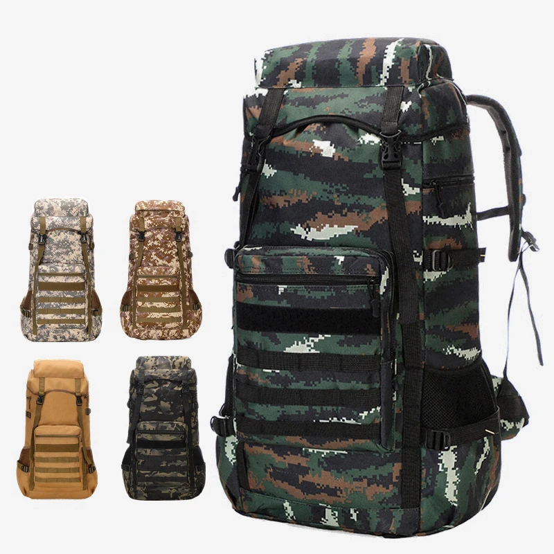 

Waterproof Travel Backpack 70L Tactical Military Army Hiking Camping Bag pack Travel Rucksack Outdoor Sports Climbing Bag, 6 types in stock,we can customized your color