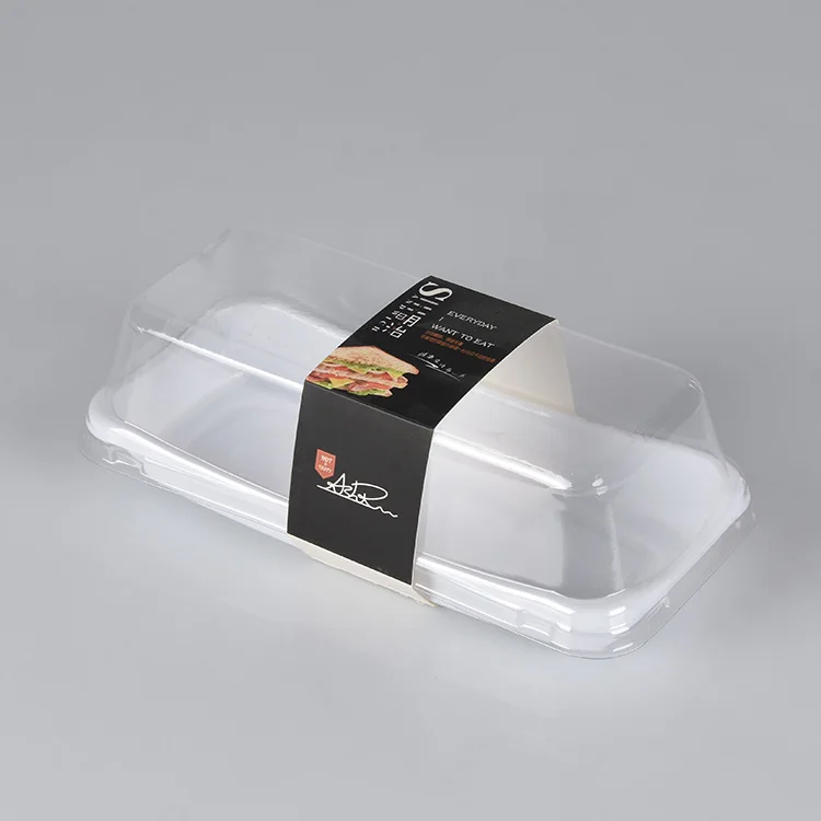 Custom Sticker Small Disposable Transparent Plastic Cake Boxes on Sale