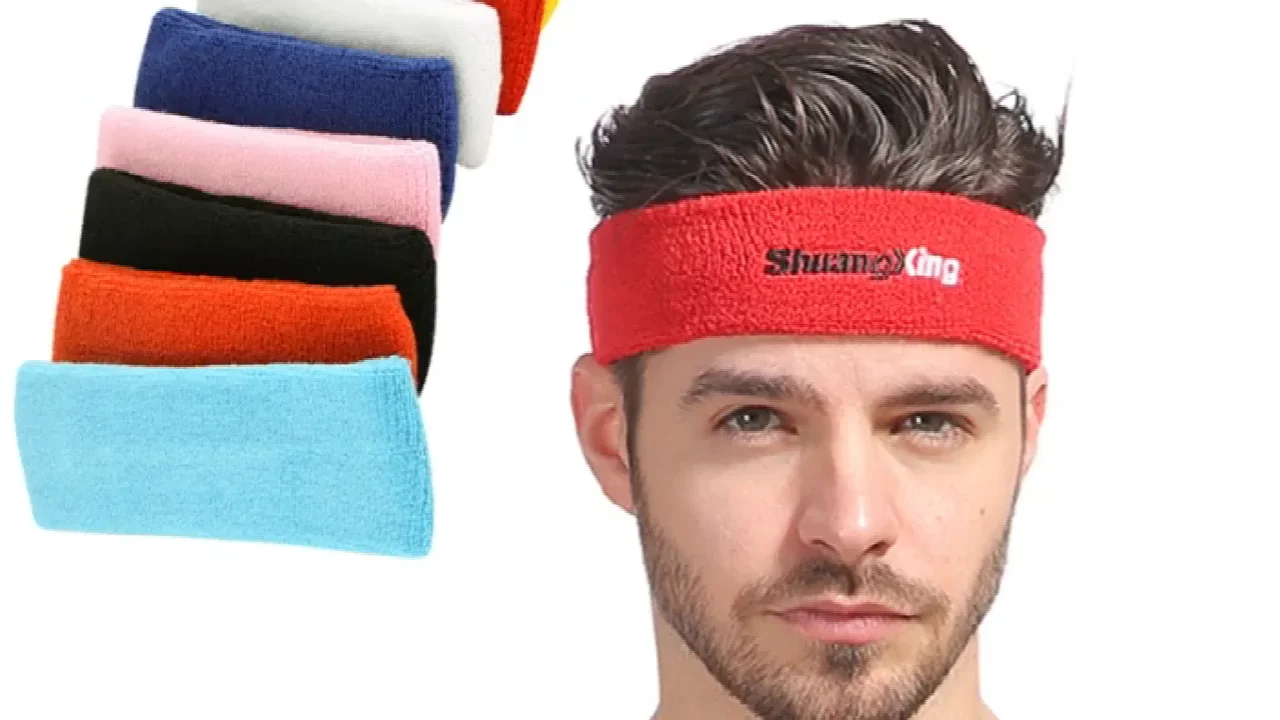 Sweat Absorbing Head Band Athletic Exercise Basketball Wrist Sweatbands