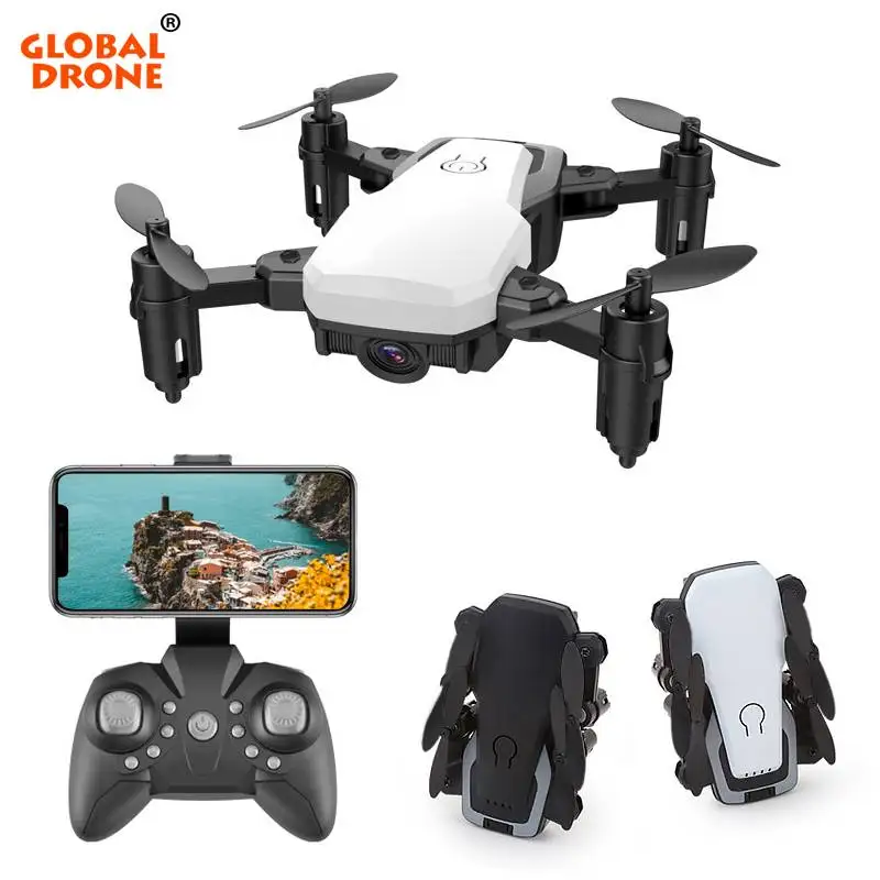 

Hot RC Helicopter on Sales Global Drone GD10 2.4G Real-time FPV Transmission Mini Foldable Drone with Camera 4k HD Toys for Kids, White black