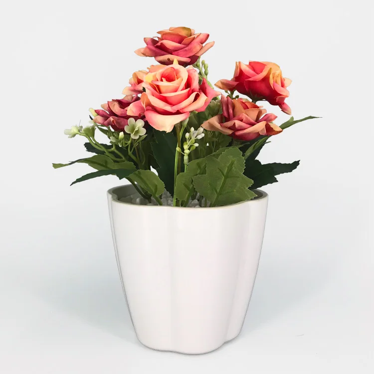 

cheap customize multi color indoor resin flower pot