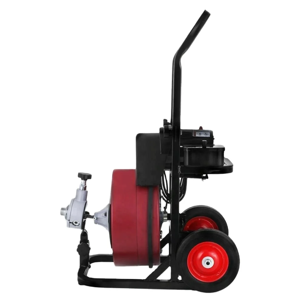 

Commercial 2-4'' Pipe Electric Drain Auger Drain Cleaner Machine 50FT*1/2'' Cable W/Cutter Heavy Duty Plumbing Equipment