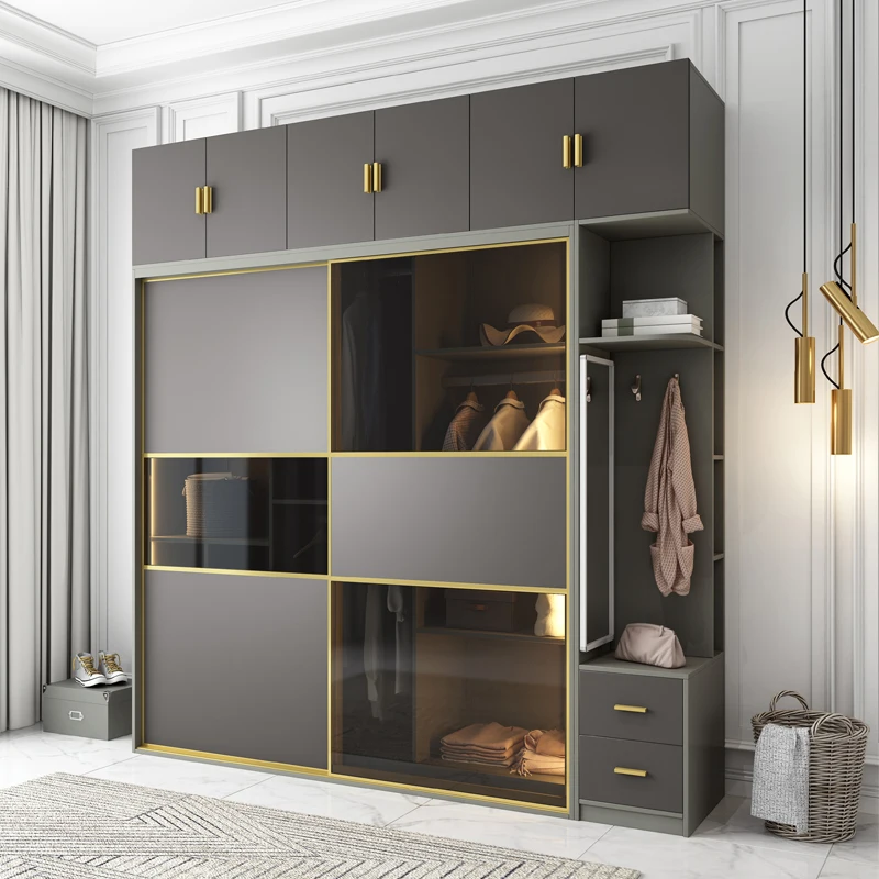 furniture24-eu Wardrobe with Sliding Doors / Bedroom Cabinet