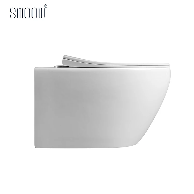 
Modern style round rimless wall hang toilet ceramic WC commode for hotel home bathroom 