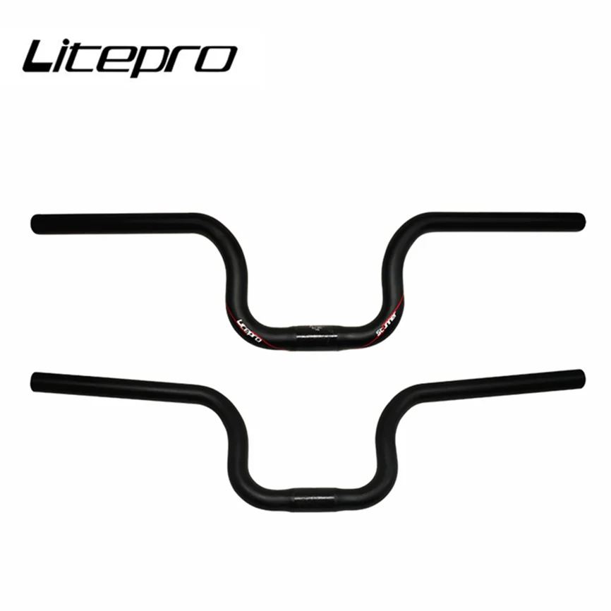 

Litepro Carbon Fiber Swallow-shaped Handlebar For Brompton Bent Bar 25.4*580MM 140MM Lifting 412 Folding Bike Handle