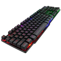 

Gaming Mechanical Feeling Keyboard with 104 Keycaps RGB Backlit Computer Gamer Keyboard For PC