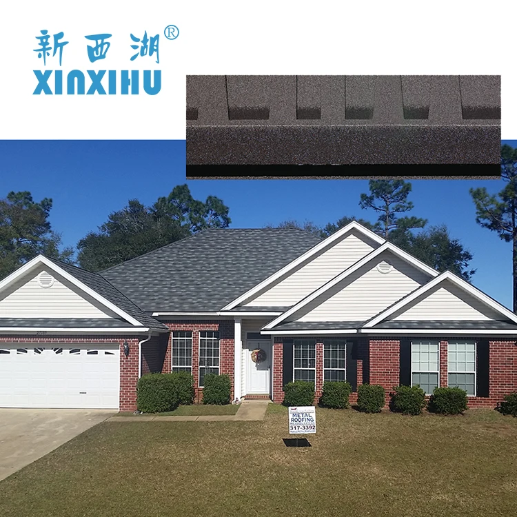 
High Quality Waterproof Materials Laminated Type Fiberglass Shingles Roofing Asphalt USA 