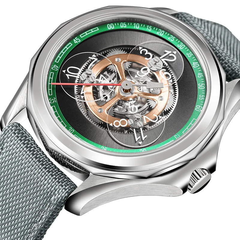 

High Quality Skeleton Balance Wheel Automatic Mechanical Movement Watch Resistant Men's Business Watch