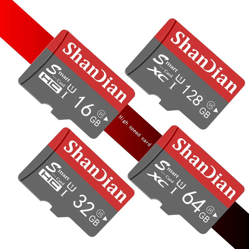 

SHANDIAN plastic TF card SD 8GB 16GB 32GB 64GB 128GB class A1 C10 memorias card flash memory cards