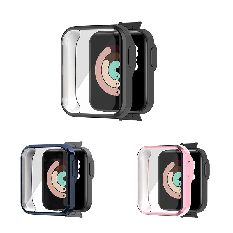 

BOORUI 2021 new arrive TPU electroplate watch case for xiaomi mi watch lite case accesories protect cover for xiaomi watch lite, 7 colors to choose from