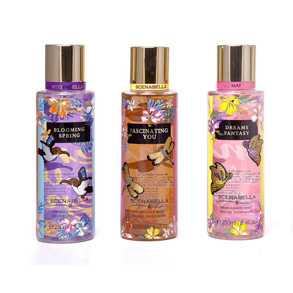 Newest 250ml Body Spray Private Label Fine Fragrance Body Mist Splash