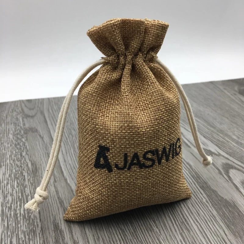 

Custom Logo Printed Burlap Hessian Coffee Christmas Gift Drawstring Jute Gunny Pouch Brown Cotton String Jute Bag, Natural color, off white color, white color, black color , red etc