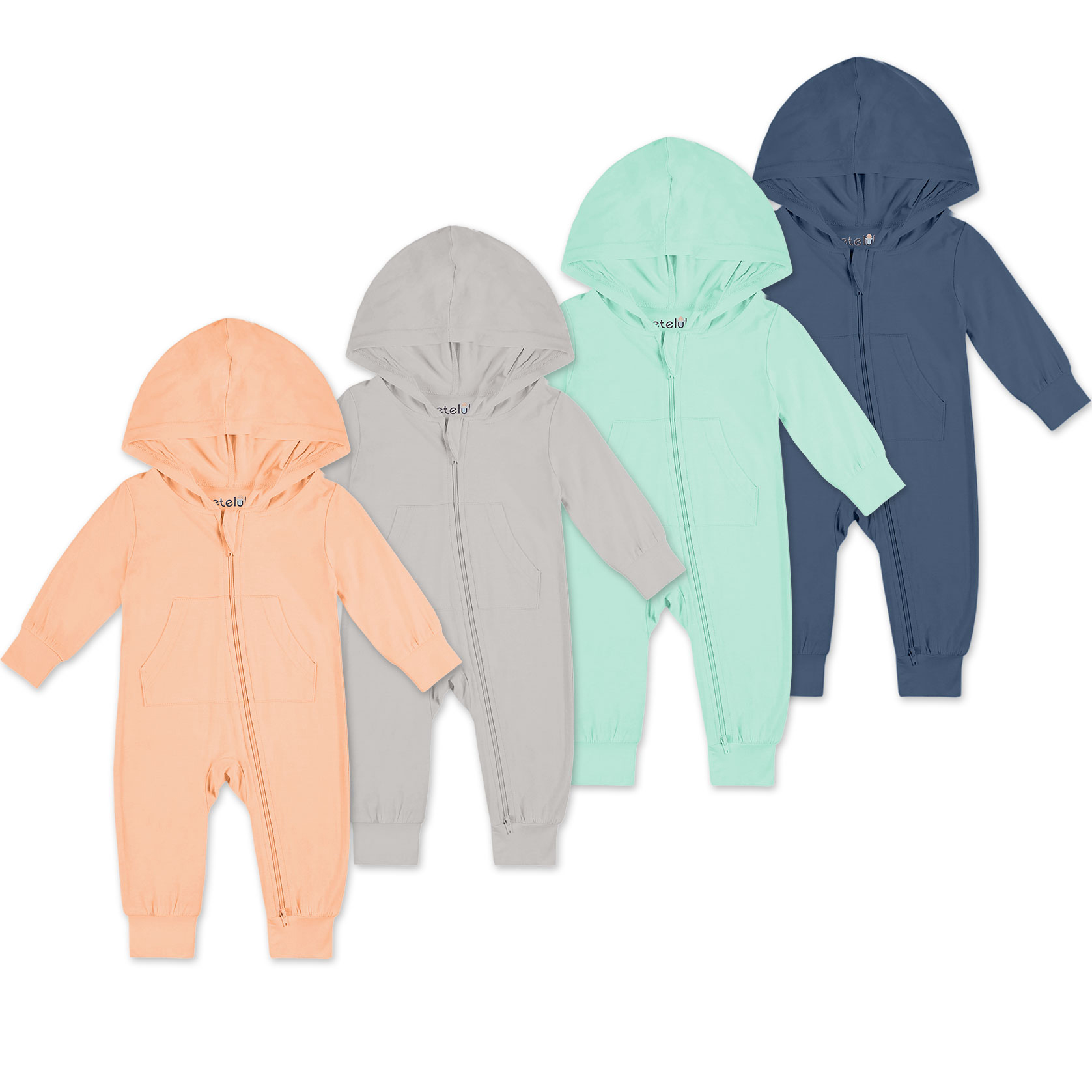 

Baby Zipper Romper Long Sleeve Jumpsuit Bamboo Fiber Clothing Infant Bamboo for Summer Baby Clothes bamboo baby romper zipper, Picture shown