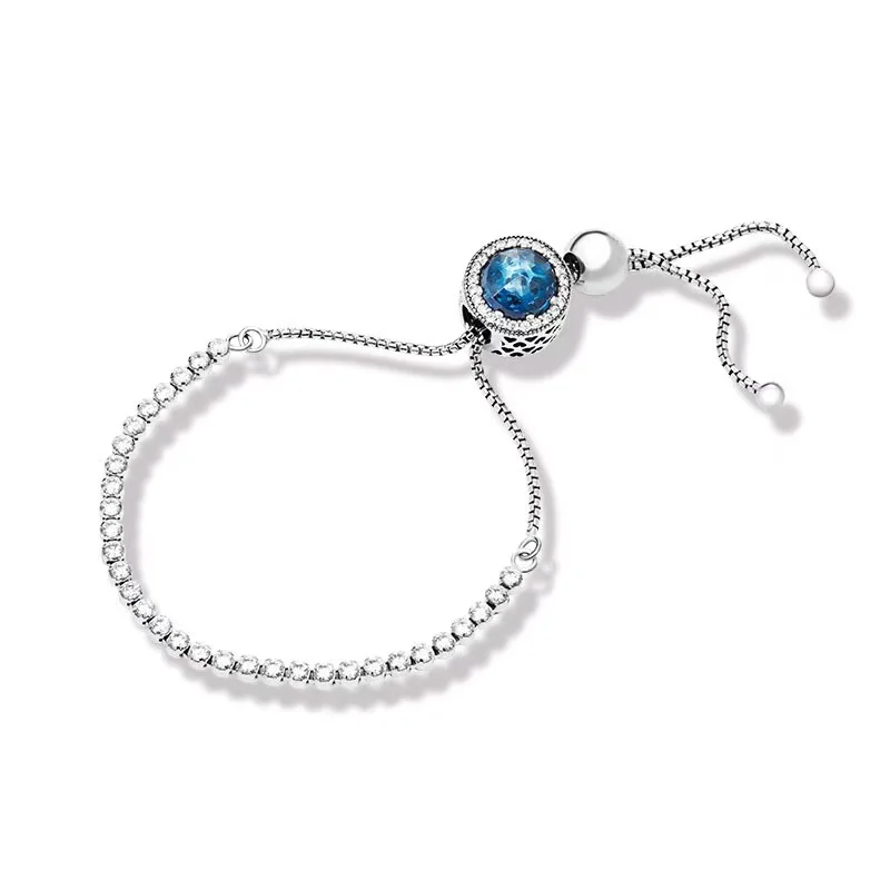 

S925 Sterling Silver Diamond Adjustable Women's Bracelet
