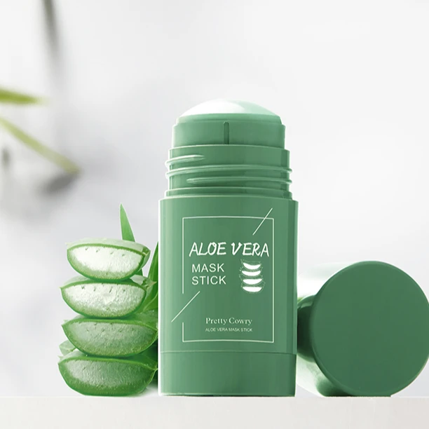 

Wholesales Skin Clay Porefining Mask Brightening aloe Clay Face Mask, Green