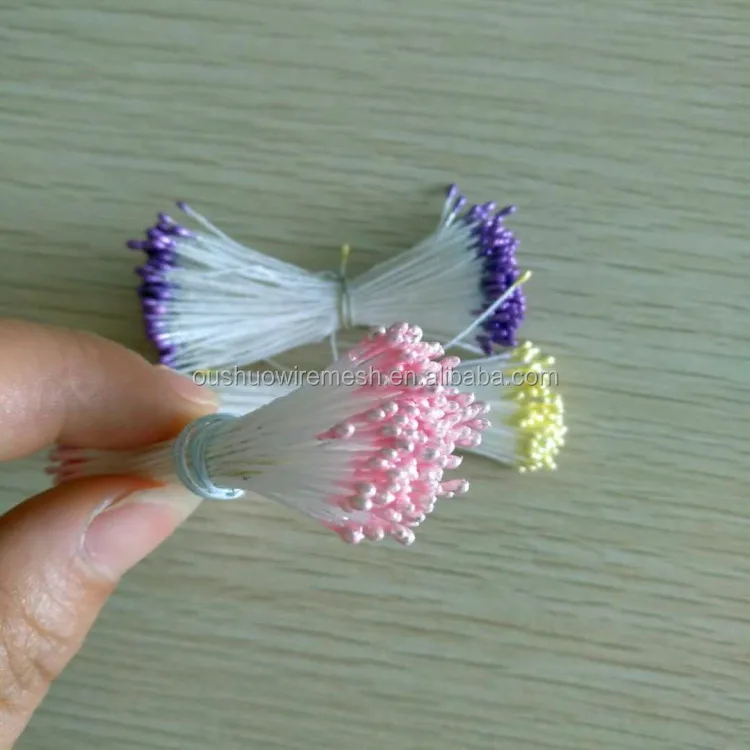 

Good quality pearl artificial flower stamen for cake craft, White, yellow, pink, red, customized
