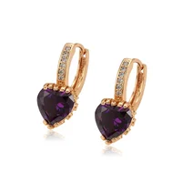 

93825 Xuping Jewelry Fashion Hot Style larimar 18K Gold Plated Huggies Earring