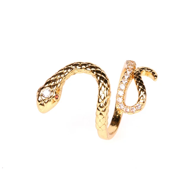

ADELANTE Cheap Price 18k Gold Adjustable Snake Ring for Men
