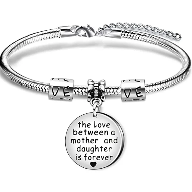 

Y007 Hot Selling Stainless Steel Charm Adjustable Bracelets Bangle Jewelry Custom Letter Family Mother's Day Bracelet