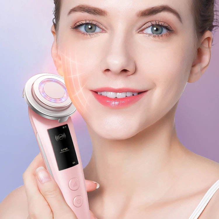 

Infrared Led Photon Rf Lifting Facial Massager For Face Skin Tightening Device Electronic, White,pink