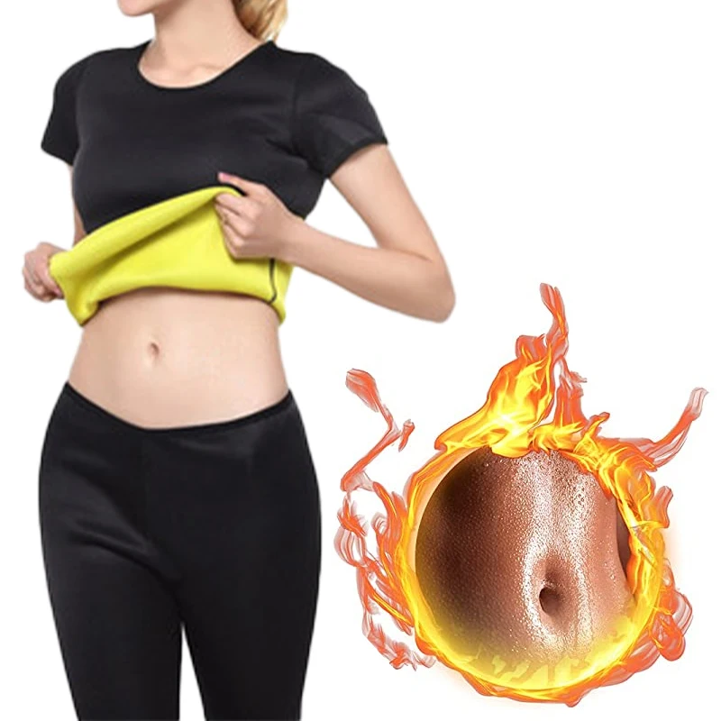 

Wholesale Neoprene Sauna Suit Women Workout Hot Sweat Sauna Suit Sauna Sports Suit, Black+ yellow inner