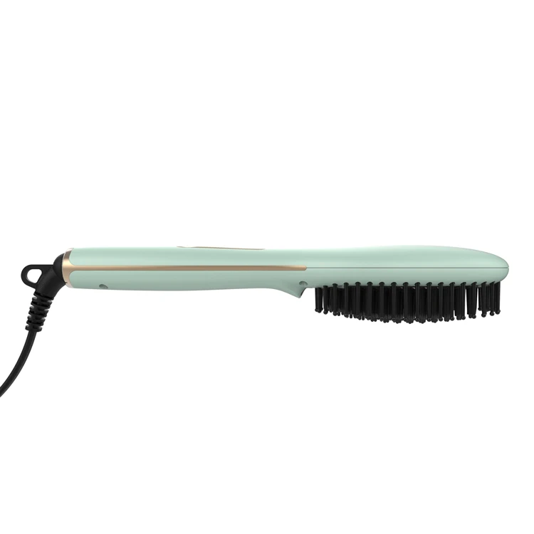 

Factory Customized Ionic Fast Ceramic Roll Electric Hair Heat Straightening Brush straightener comb