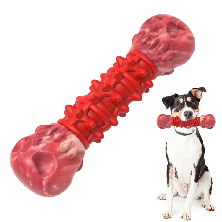 

RS198 Amazon Pet Supplies Nylon Bone Molar Rod Rubber Bite Resistant Interactive Dog Bite Toy