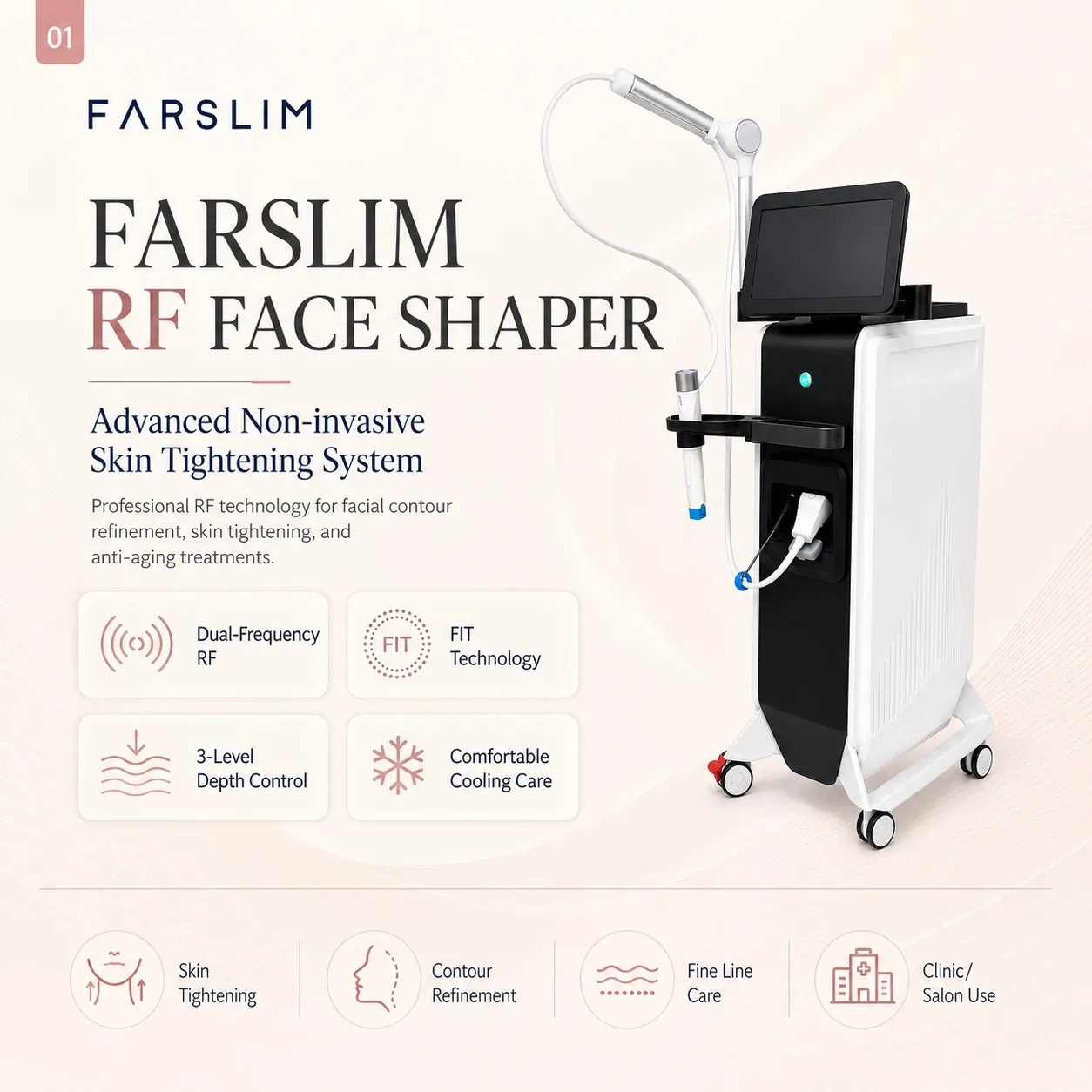 FARSLIM RF Face Shaper professional dual-frequency facial skin tightening and contour care system.