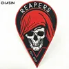 Embroidery Sew on backing skull hat patches