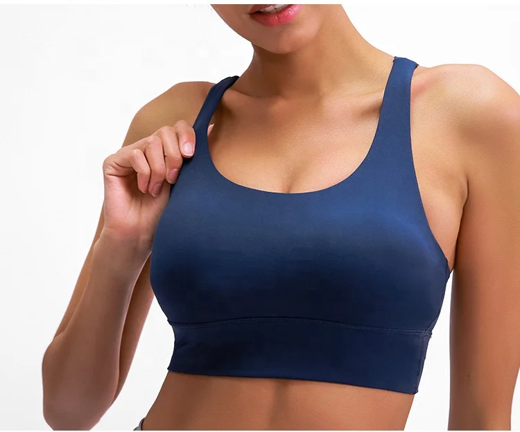 

Ama Larsi Wholesale Athletic Wear Women Gym Fitness Wear Comfortable Strappy Sports Bra, 6 colors