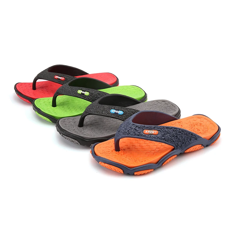 

Summer Men's Slippers Fashion Patchwork Fashionable and Colorful Outdoor Massage Bathroom Flip Flop