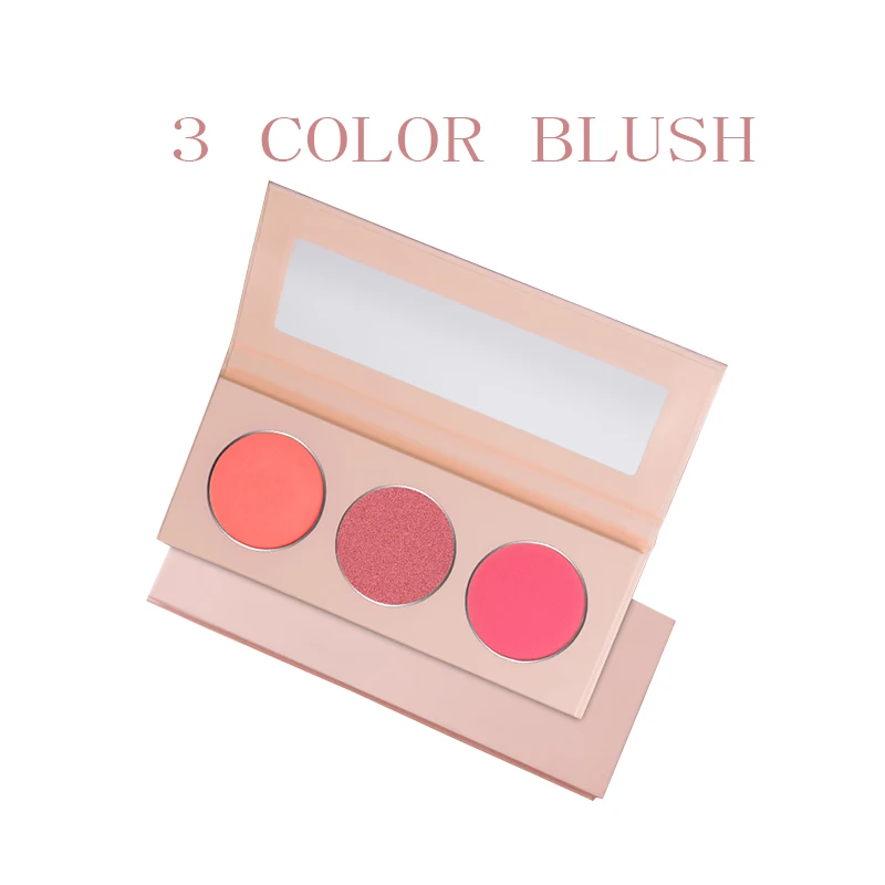 

Wholesale High Quality Single Color Blush Pan No Logo 3 Colors Blush Palette