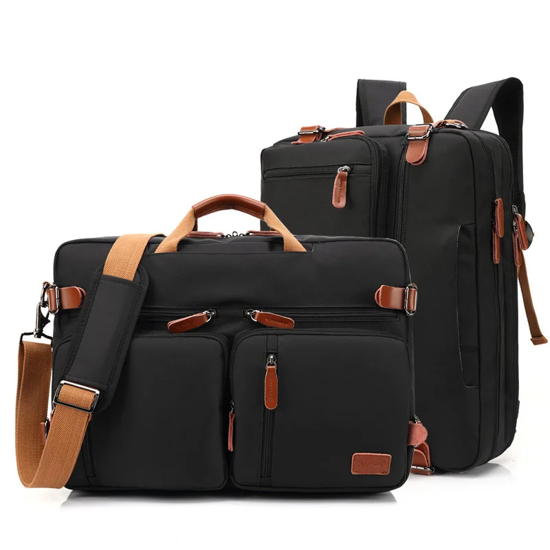 

17 Inch Convertible Briefcase Men Business Handbag Messenger Bag Casual Office Bags For Men, 1colors