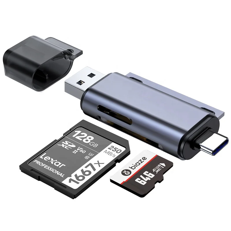 

USB C Card Reader 3 In 1 OTG Type C USB 3.0 TF/Mirco-SD Memory Card Reader OTG Card Reader Writer For Macbook PC Mobile Phone