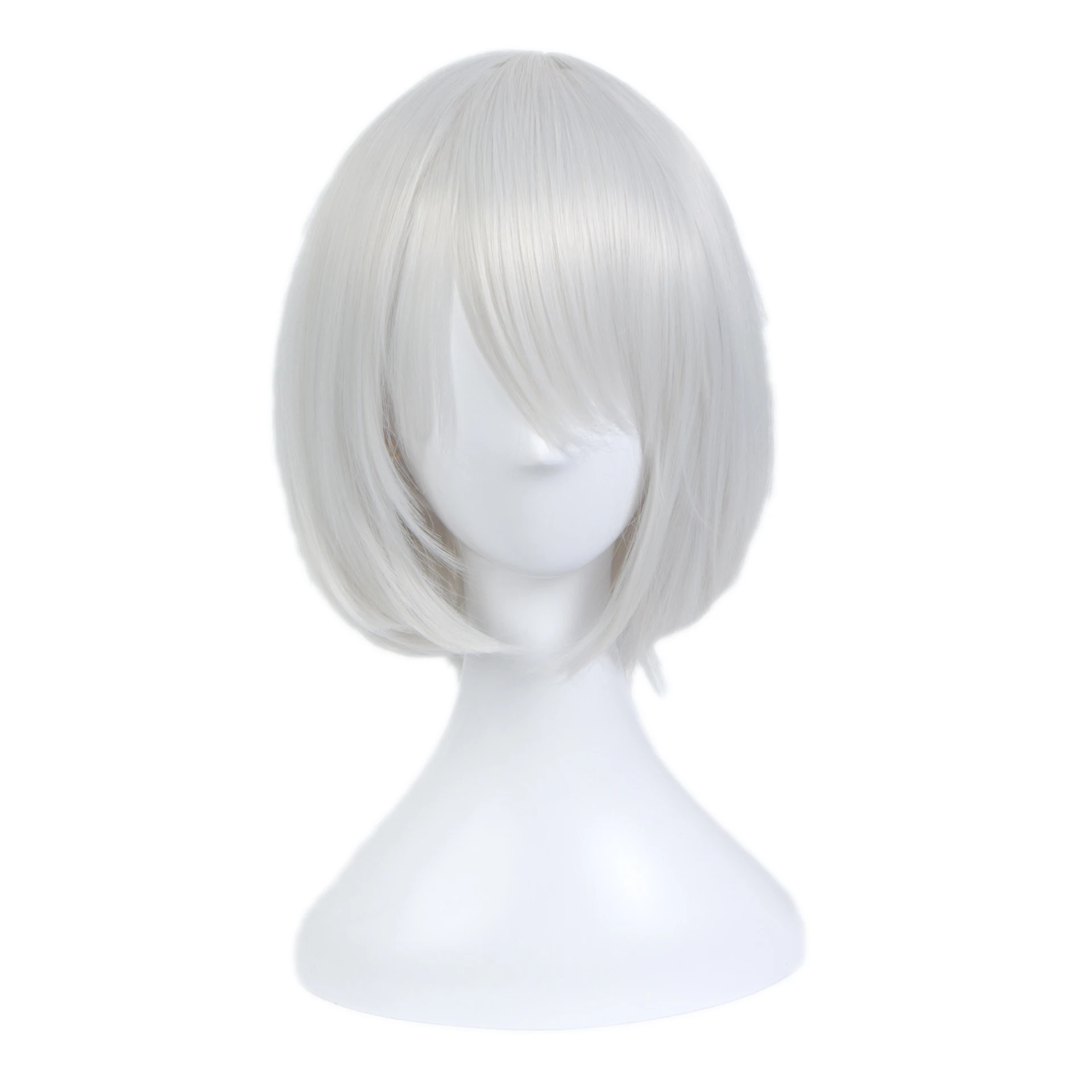 

Silver Short Hair Bob Close Face Style Wig Anime Comic Exhibition Cosplay Party High temperature Silk Wigs