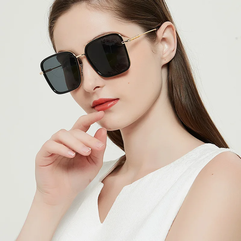 

Sunborry 2022 Hot Sell Custom Oversized Luxury Square Vintage Fashion High Quality Metal Shaped Sunglasses