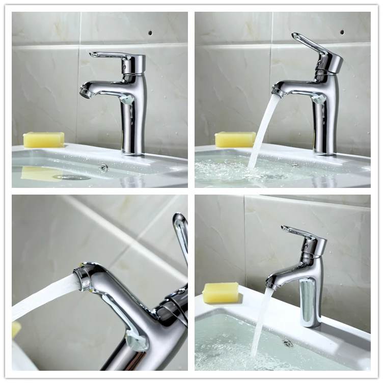 Thermostatic two functions bathroom washing hand brass fashion style basin faucet