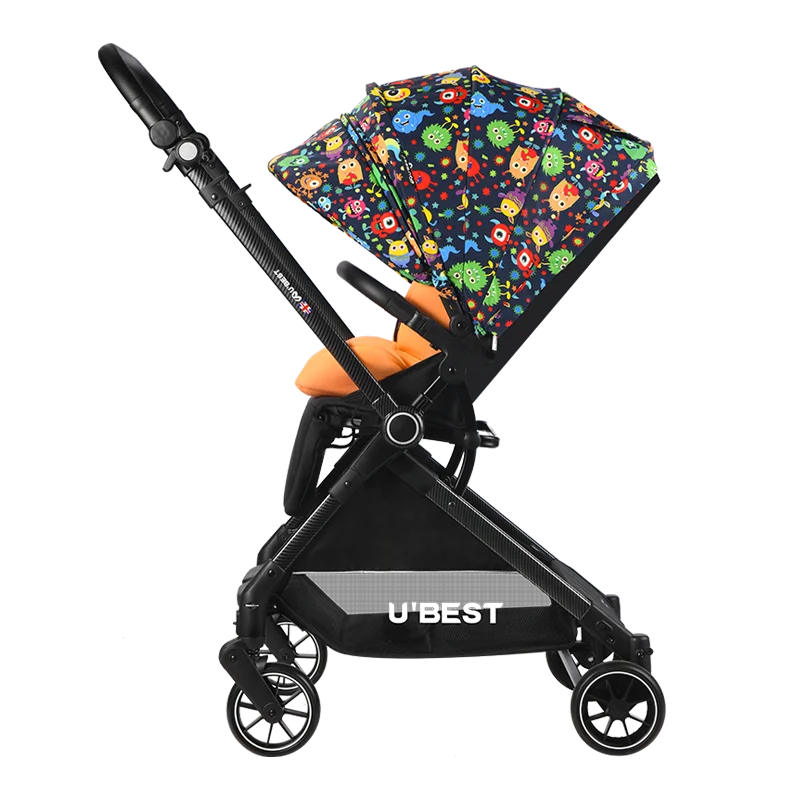 

New seat sleeping basket 2 in 1 luxury four wheeled stroller