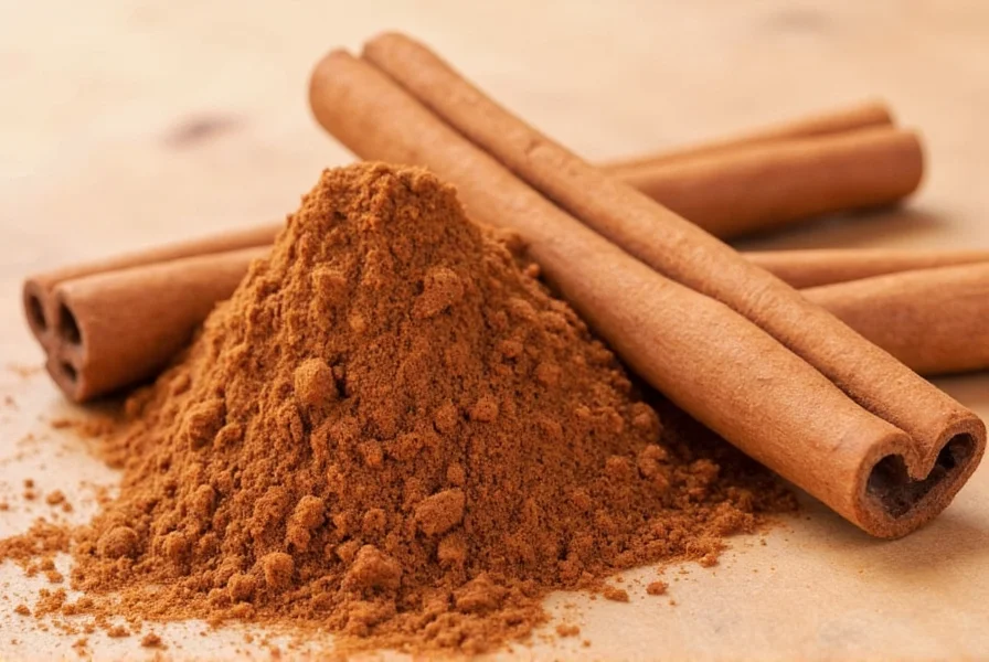 Infographic showing comparison of nutritional differences between Ceylon and Cassia cinnamon varieties