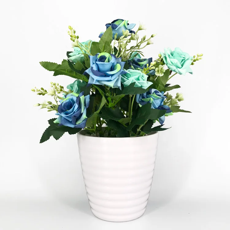 

wholesale white big plastic outdoor herb bonsai decorative plant pot with saucer