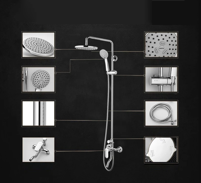 Bathroom Showers Single Handle Set Triple Shower Mixer