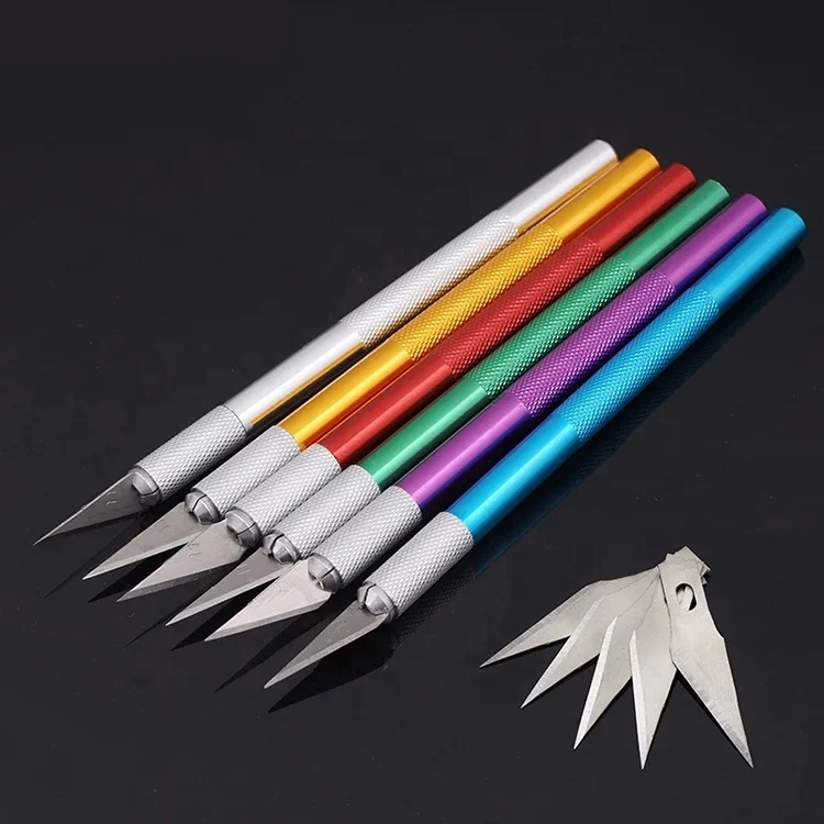 

1 Set Engraving Craft knives Non-slip Carving Knife Multi Knife Pedicure Tools, Blue/red/yellow/purple/green/silver