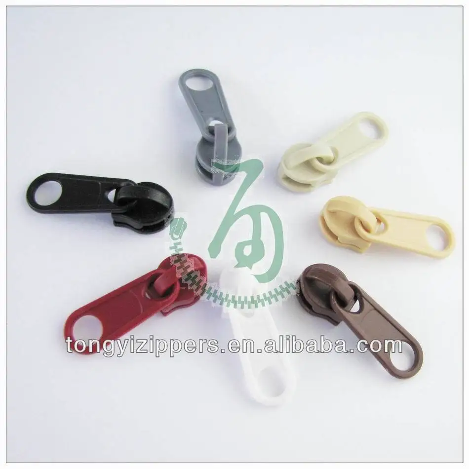 
High Quality 4# Plastic Zipper Slider Multi-Color Plastic Zipper Head 