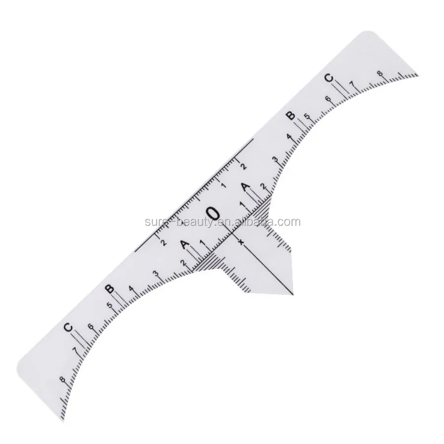 

Private Label Microblading Disposable Eyebrow Ruler Sticker Tattoo Measure Tool, Transparent