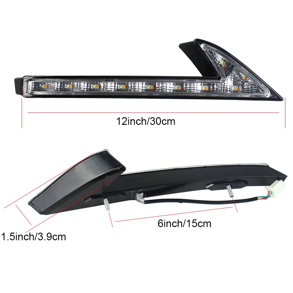 Compatible For CRV 2015 2016 Car LED Daytime Running Light With DRL Amber Turn Signal